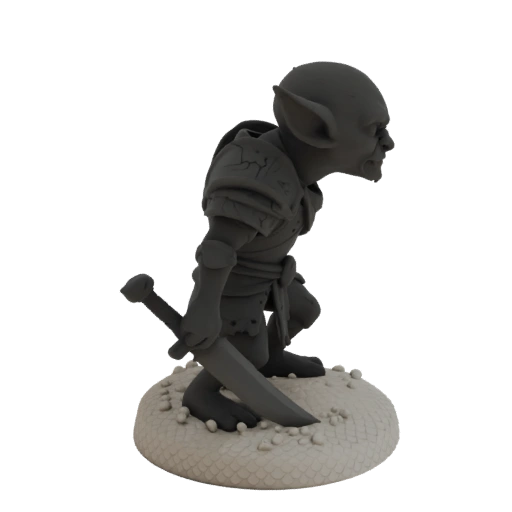 Fantasy Goblin Enemy Rush Miniature STL for Tabletop RPGs