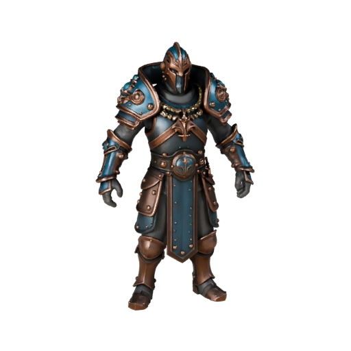 Modèle de personnage Guerrier endurci au combat de Fantaisie - Monté