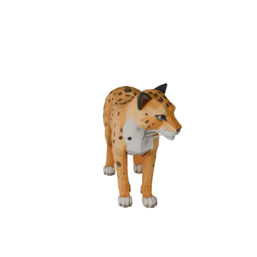 Low Poly Cheetah 3D Model - Unity Game Asset with FBX | Royalty-Free