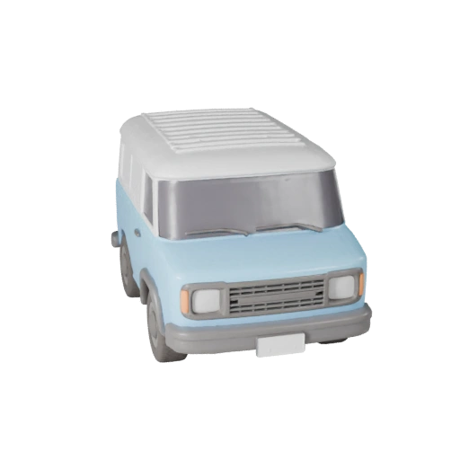 Retro Van 3D Model for Unity - Low Poly Game Asset (Legacy)