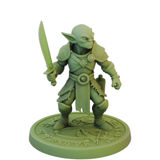 Fantasy Goblin Fighter Miniature STL - Rush