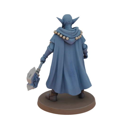 Miniature STL Elfe Clerc Fantasy - Défensive