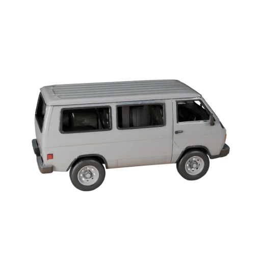 Camionnette utilitaire vintage 3D pour Unity - Jeu low poly