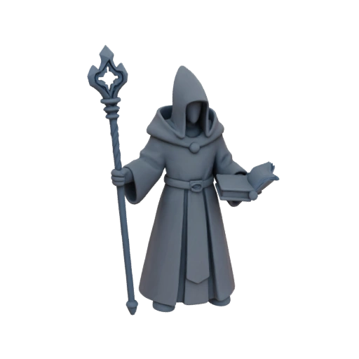 Medieval Ancient Wizard Miniature STL