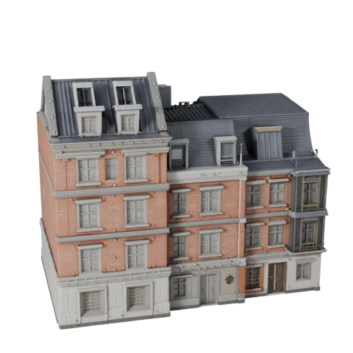 High Poly City Block Kit 3D Model for Archviz for Architecture