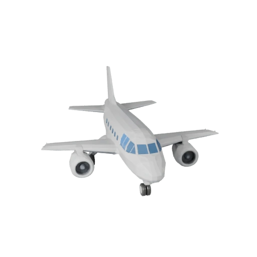 Aereo da Carico Low Poly 3D per Giochi Unity & Unreal