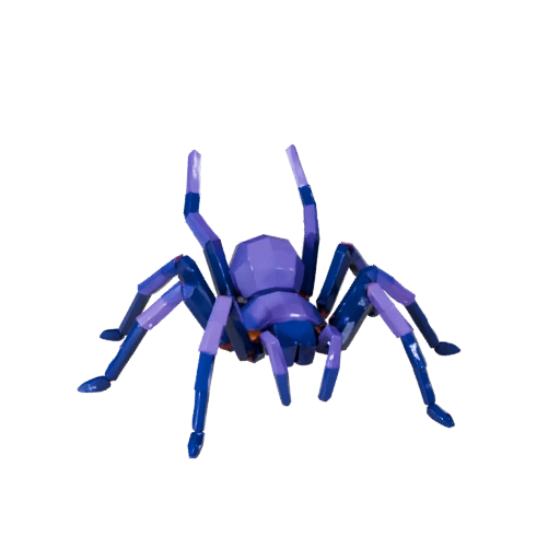 Low Poly Tarantula 3D Model - Unity Game Asset with FBX | PBR