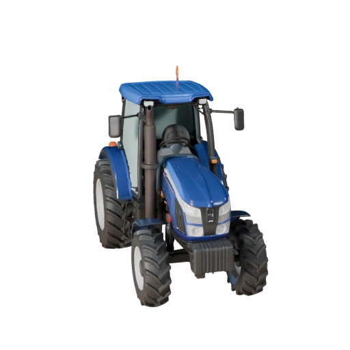 Farm Tractor 3D Model for Unreal Engine - Game Ready