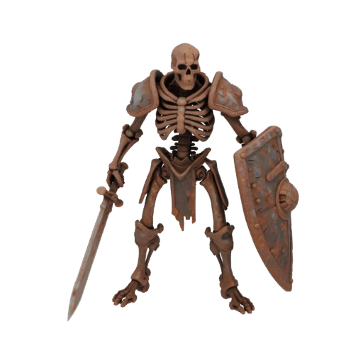 Fantasy Skeleton Warrior Miniature STL - Swarm