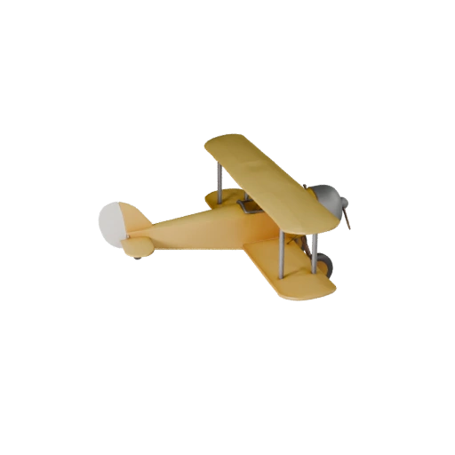 Printable Vintage Biplane STL 3D Model for Collectibles &