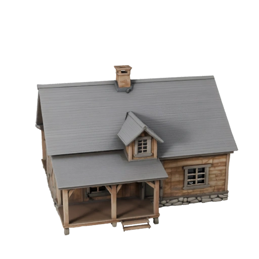 Farmhouse 3D Model for Blender - Render Asset for Architecture