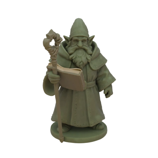 Medieval Dwarf Wizard Miniature STL