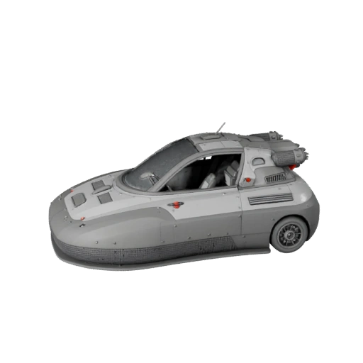نموذج ثلاثي الأبعاد لـ Hovercraft لوحدة Unity - أصل لعبة منخفض المضلع