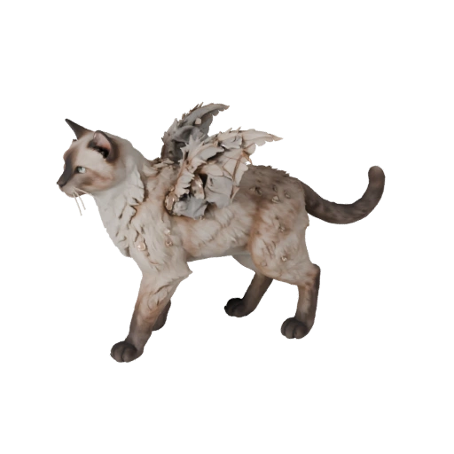 Birmanische Katze 3D-Modell für Blender - PBR-Asset mit Texturen | PBR