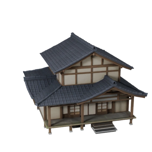 Modello 3D di Casa Giapponese per Blender - Asset di Rendering