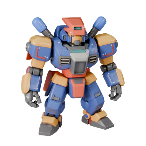 Cartoon Mech Walker 3D Model for Stylized Games PBR Asset
