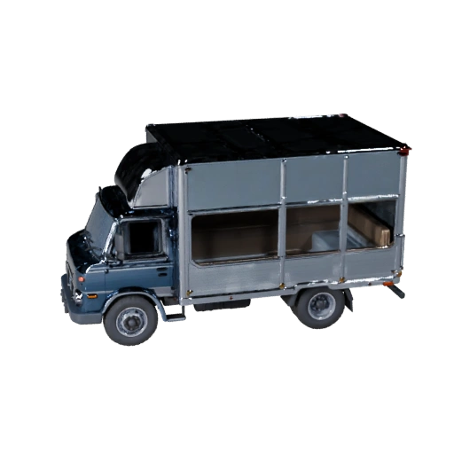 Vintage Cargo Truck 3D Model for Blender & Games -