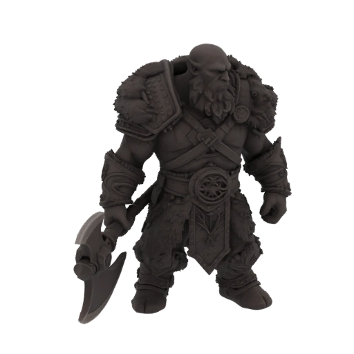 Miniature STL Nain Barbare Fantaisie