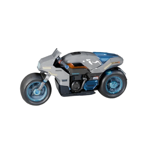 Cyberpunk Bike 3D Model for Unity - Low Poly Game Asset