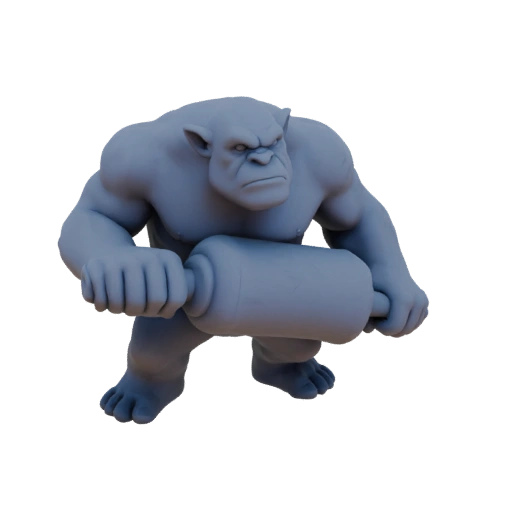 Miniatura STL de Trol Enemigo de Fantasía Oscura - Acechando