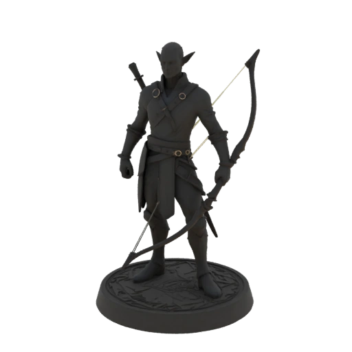 Dark Fantasy Dark Elf Ranger Miniature STL