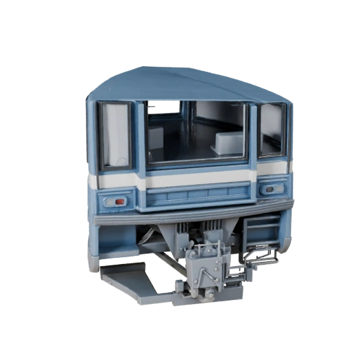 Modèle 3D de Tram Haute Poly pour Rendu Studio Actif PBR
