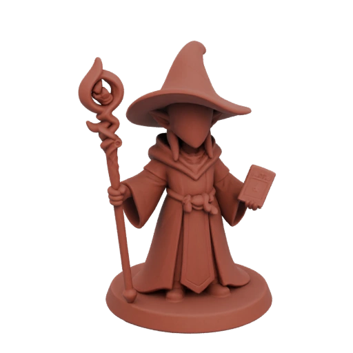 Fantasy Tiefling Wizard Miniature STL - Casting