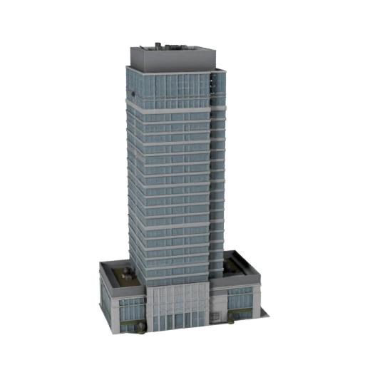 Modern Skyscraper 3D Model - Realistic Archviz Asset