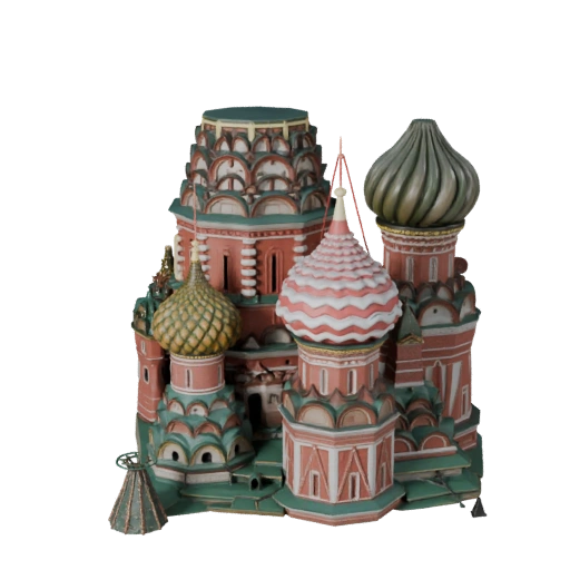 High Poly Saint Basil Cathedral 3D Model for Archviz