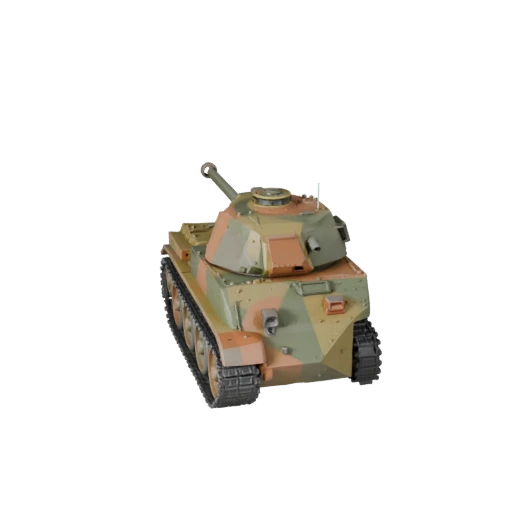 Modèle 3D de Char WWII - Actif de Jeu Low Poly Stylisé