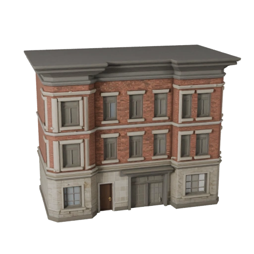 Modular Street Facade Kit 3D Model for Unity - Game Asset