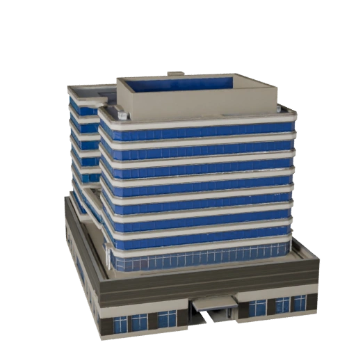 Commercial Office Complex 3D Model for Unity - Game Asset