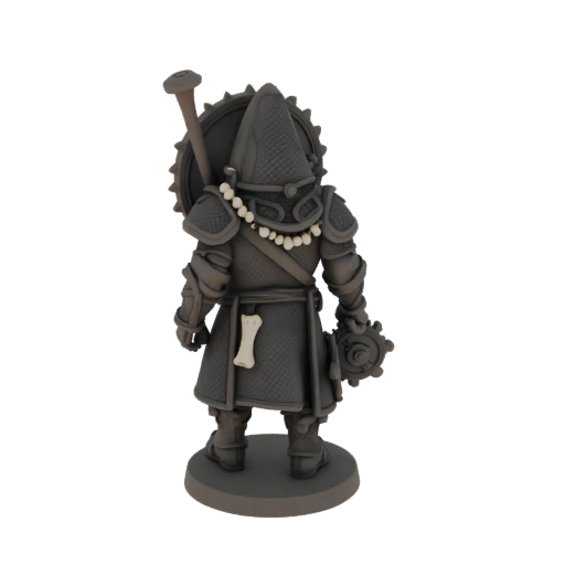 Medieval Dwarf Bard Miniature STL