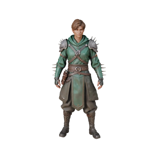 Modèle de personnage d'archer réaliste endurci au combat - Monté