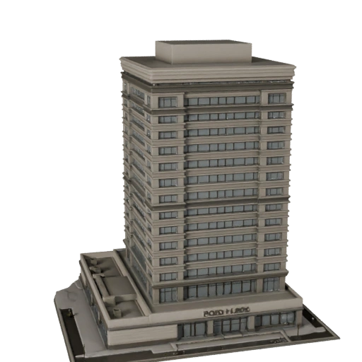 Modèle 3D de bureau de poste pour Unreal - Asset temps réel pour scènes UE