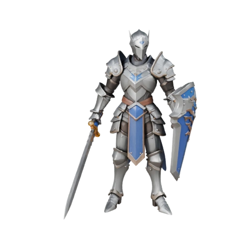 Anime Arcane Paladin Character Model - Rigged