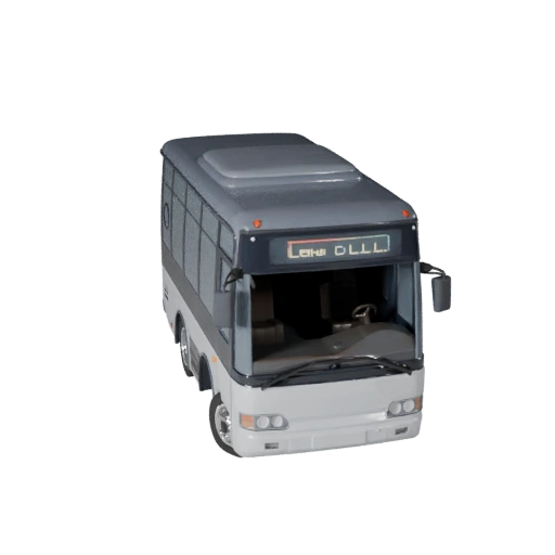 Spielbereiter Kleinbus 3D-Modell für Echtzeitnutzung PBR-Asset