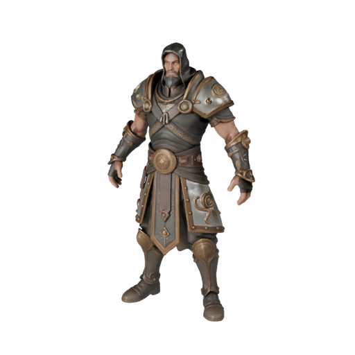 Realistic Arcane Monk 3D Character Model for Games