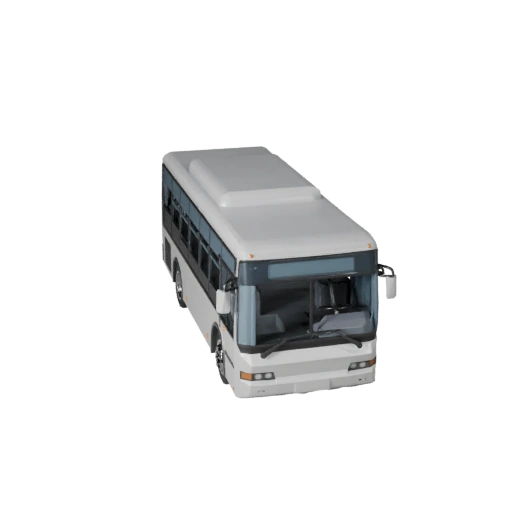 Low Poly Stadtbus 3D Modell für Unity & Unreal PBR Asset
