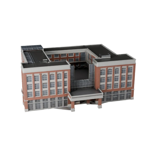 Modelo 3D de Edificio Universitario - Activo Realista de Archviz