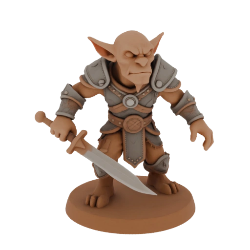 Miniatura STL de Duende Arquero de Fantasía - Acechando