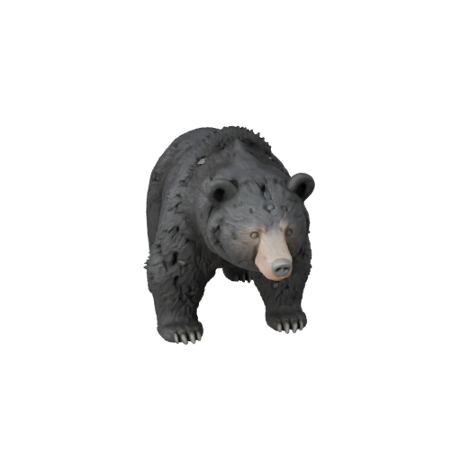 High Poly Black Bear 3D Model - Detailed STL Asset for Printing