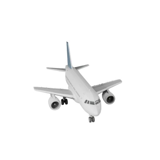 Low Poly Airbus Inspired Passenger Jet 3D Model for Unity