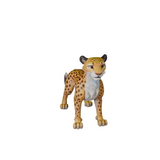 Cartoon Cheetah 3D Model - Stylized Asset for Animation | PBR