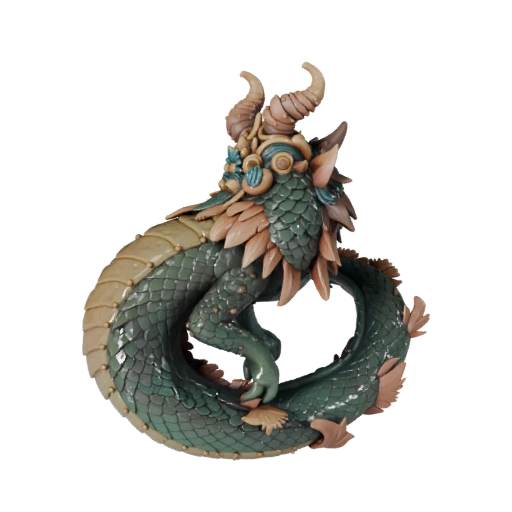 Modelo 3D de Serpiente Marina de Caricatura - Activo Estilizado para Animación