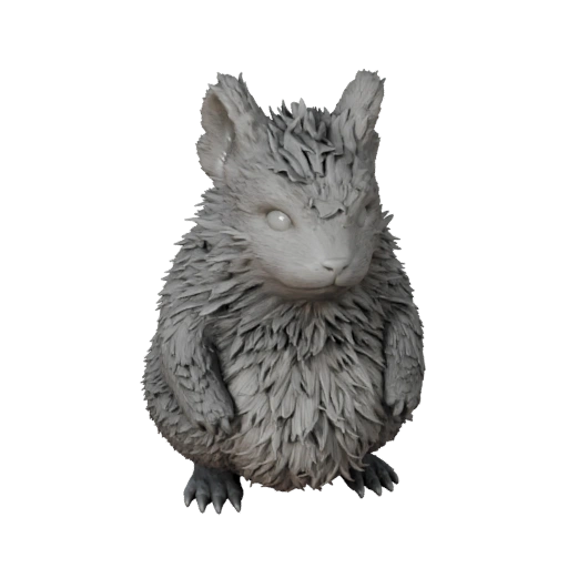 High Poly Chinchilla 3D Model - Detailed STL Asset for Printing