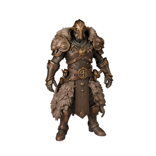 Steampunk Mage Character Model - Rigged
