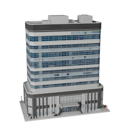 Commercial Office Complex 3D Model for Blender - Render Asset