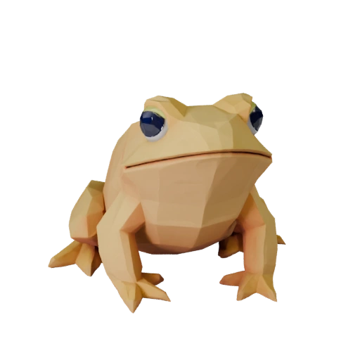 Low Poly Toad 3D Model - Unity Game Asset with FBX | Royalty-Free