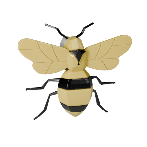 Modèle 3D Abeille Haute Poly - Actif STL Détaillé pour Impression